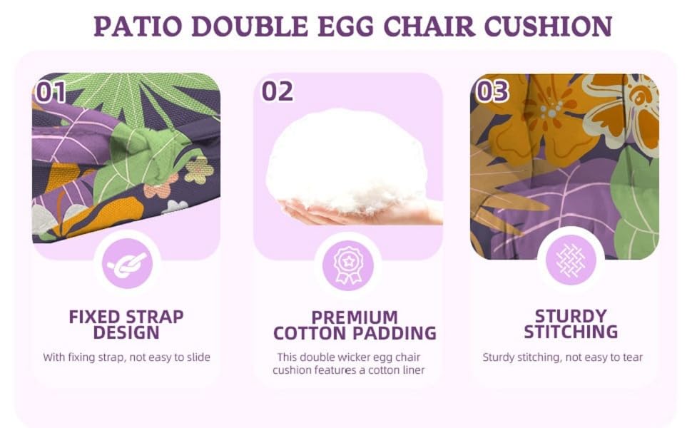 Double Eggs Swing Chair Cushions