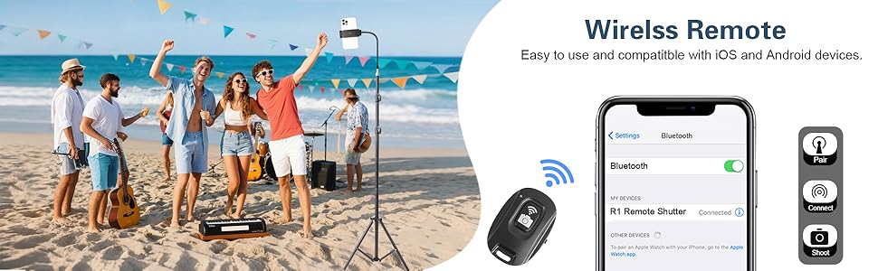 Selfie Stick Tripod with Remote