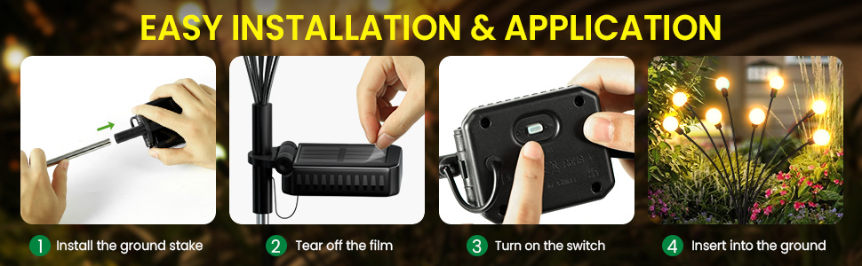 garden lights solar powered waterproof