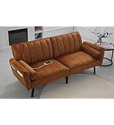DURASPACE Velvet Convertible Sleeper Sofa 74