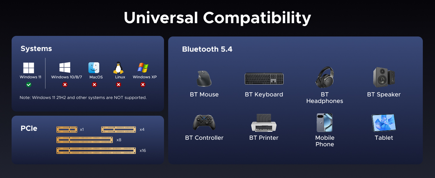 network card desktop pc pcie wifi card wireless bluetooth 5.4 5.3 adapter
