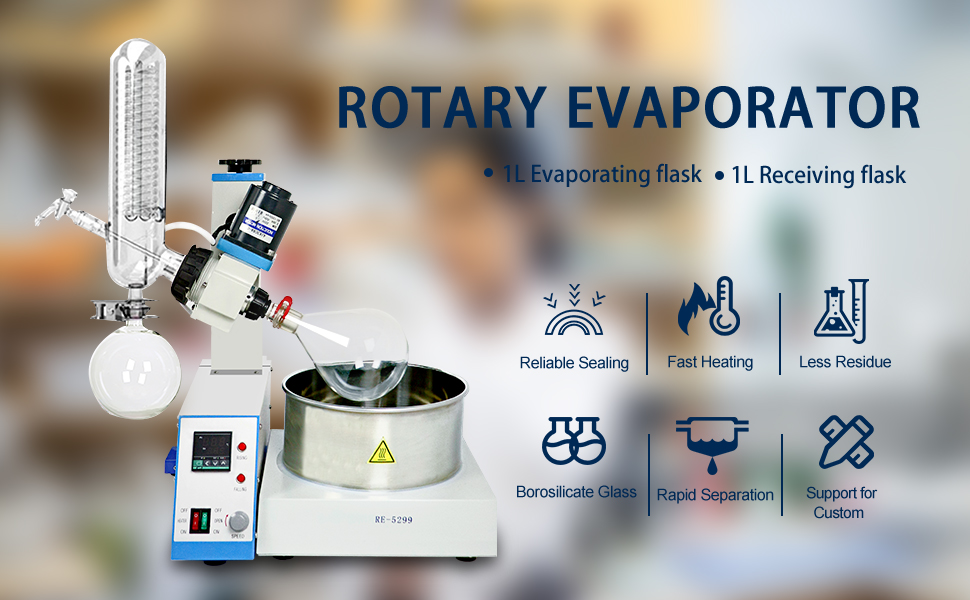 HNZXIB Rotary Evaporator 1L Automatic Lifting Laboratory