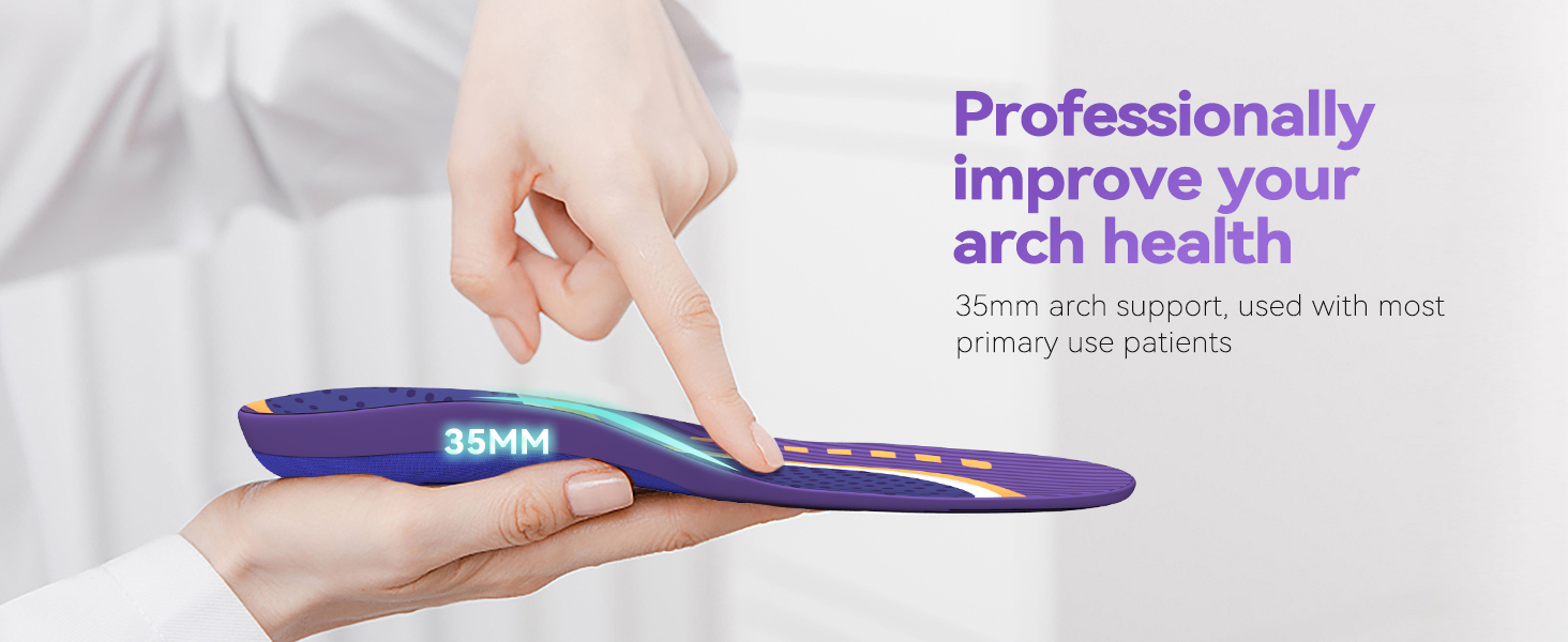 Achilles Tendonitis Insoles, QBK Cushioned Insoles Solving Heel Pain