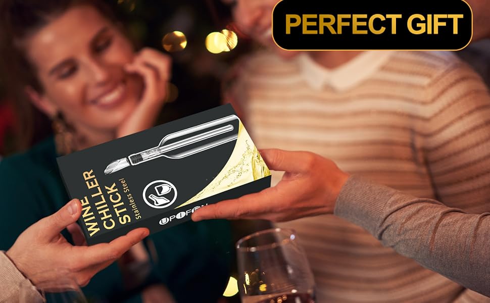 Upifen Wine Chiller with Pourer I Wine Cooler Set with 2