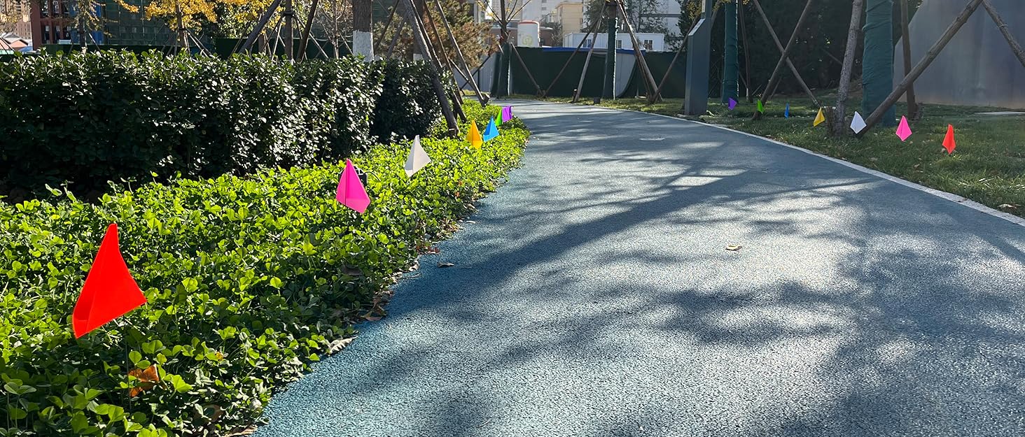 JIZHGRAD Marking Flags for Lawn, Marker Flags, 15x4x5 Inch Lawn Flags, Boundary