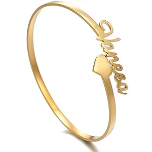 heart name bracelet