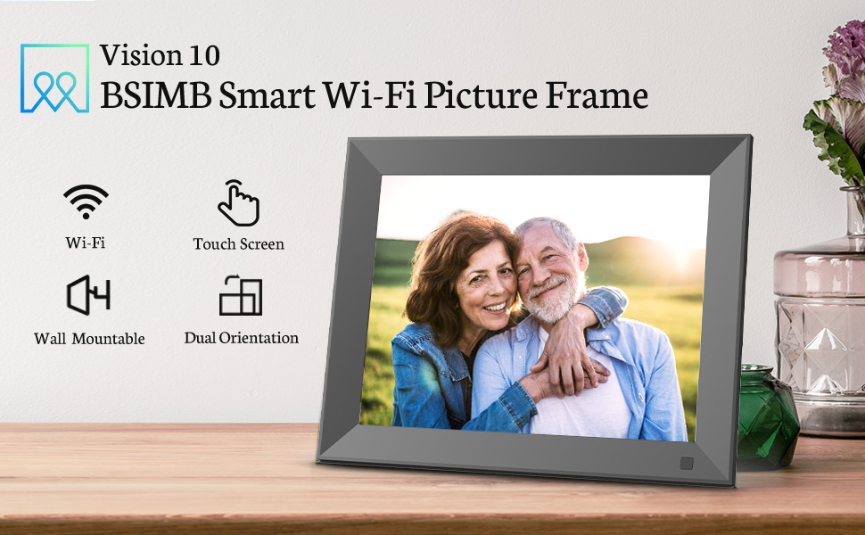 BSIMB 10.1 Inch 32GB Smart WiFi Digital Picture Frame, Smart Digital