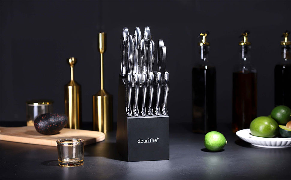 kitchen knife set black