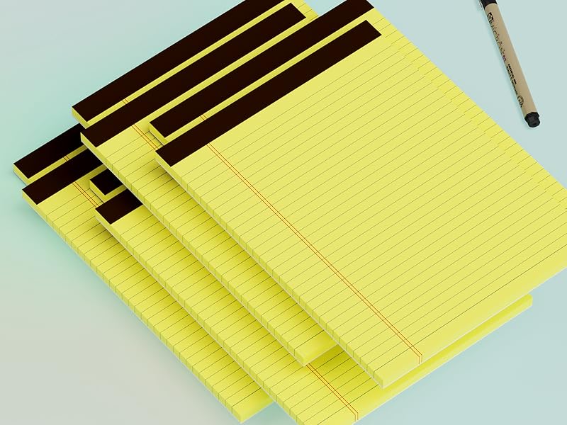 Legal Pads 8.5”x11” 2 Pack Letter Note Pads Wide Ruled, Top Notepad Quality 21