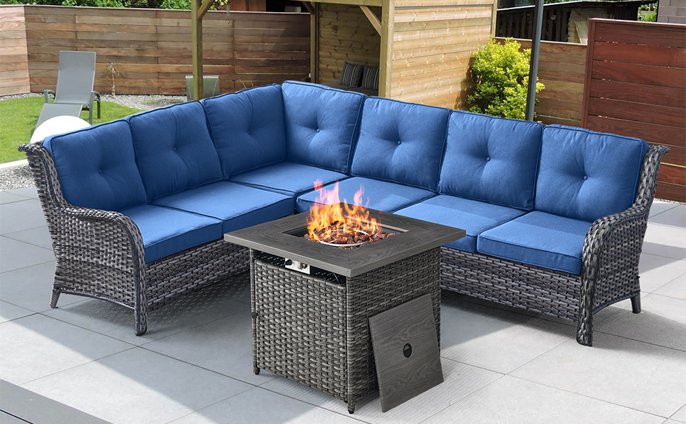 Fire Pit Propane FirePit Table 30 inch 50,000 BTU Outdoor