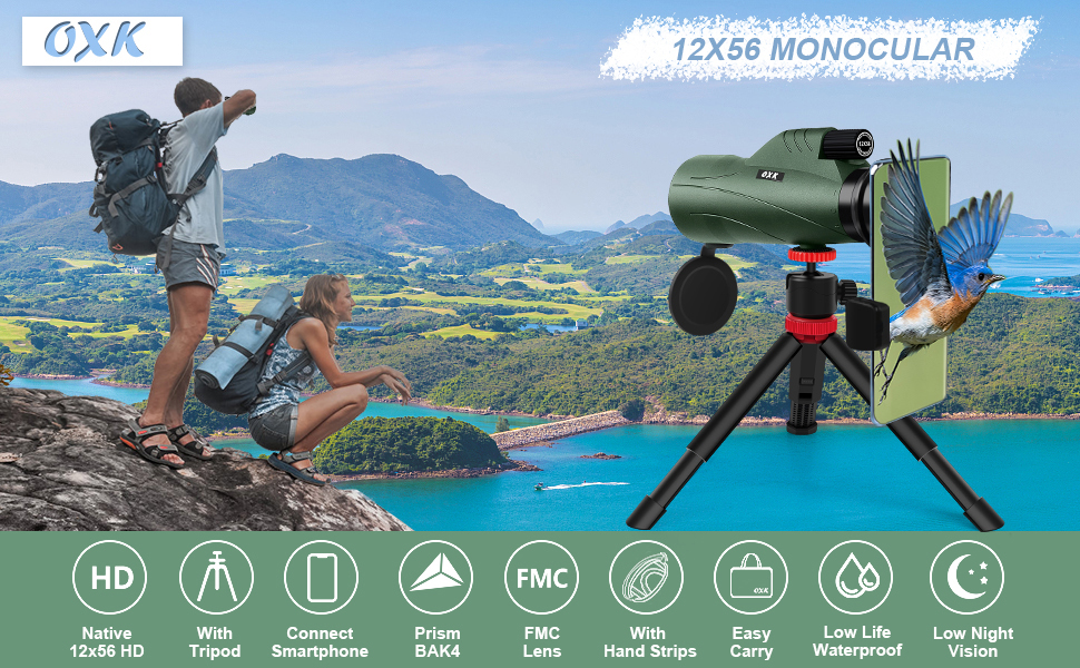 12x56 monocular