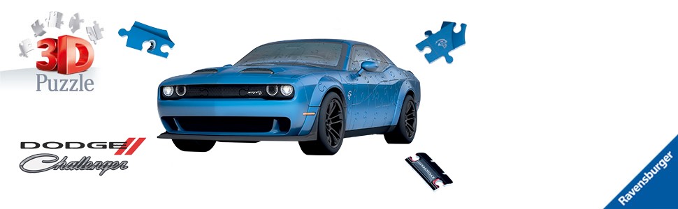 Ravensburger - Puzzle 3D Véhicules - Dodge Challenger SRT Hellcat