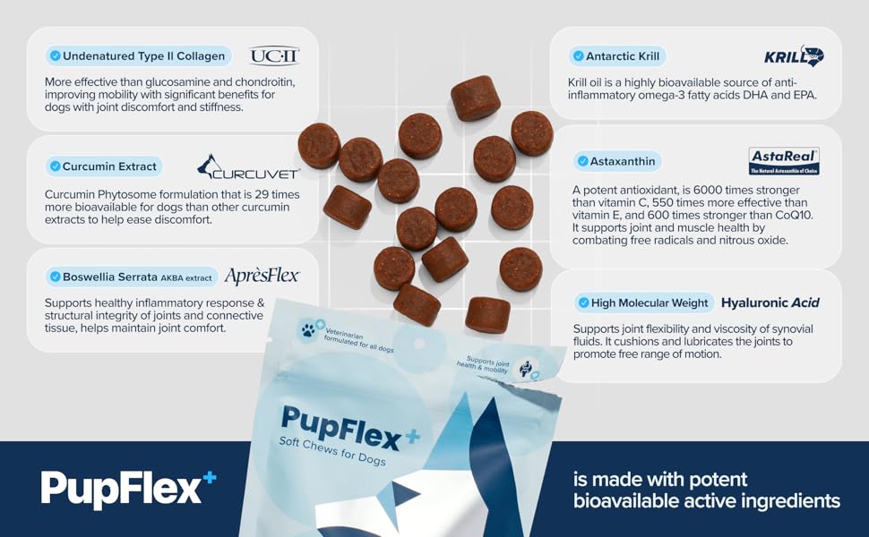 Dog collagen supplement with UC II