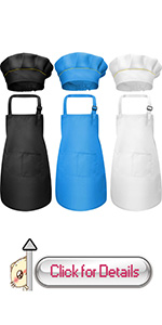 Köche Schürze Schwarz Schürze für Männer Fraue Wasserdichte Schürze 2 Taschen Schwarz für Kochen BBQ