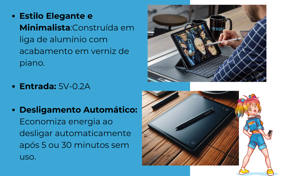 USB Estilo minimalista desligamento automático
