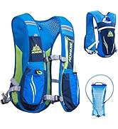JEELAD Running Hydration Vest Trail Running Backpack BPA-Free Leak-Proof Running Water Bottles fo...