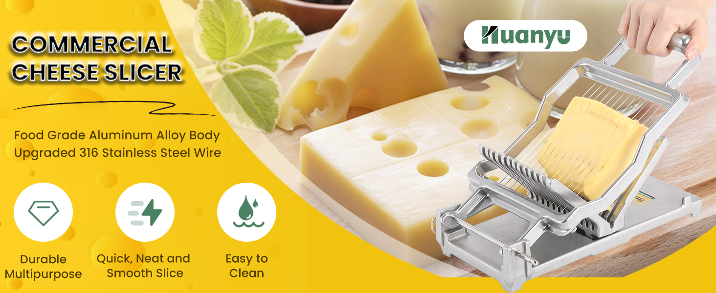 Huanyu Commercial Cheese Slicer 1cm&2cm Stainless Steel Wire Cheese Cutter Butter