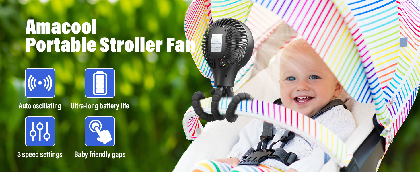 Oscillating Stroller Fan