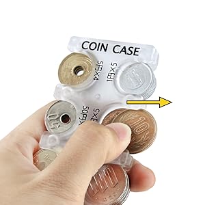 片手でコインを取り出す