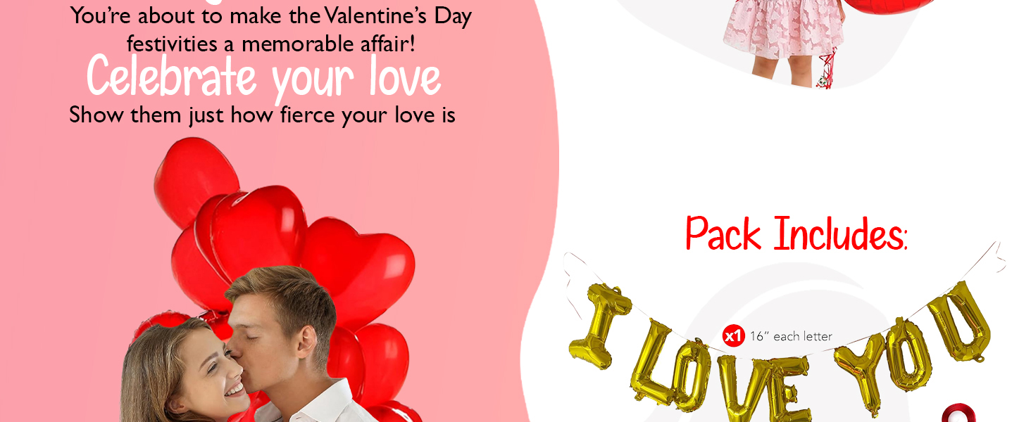 Valentines Day Balloon Set