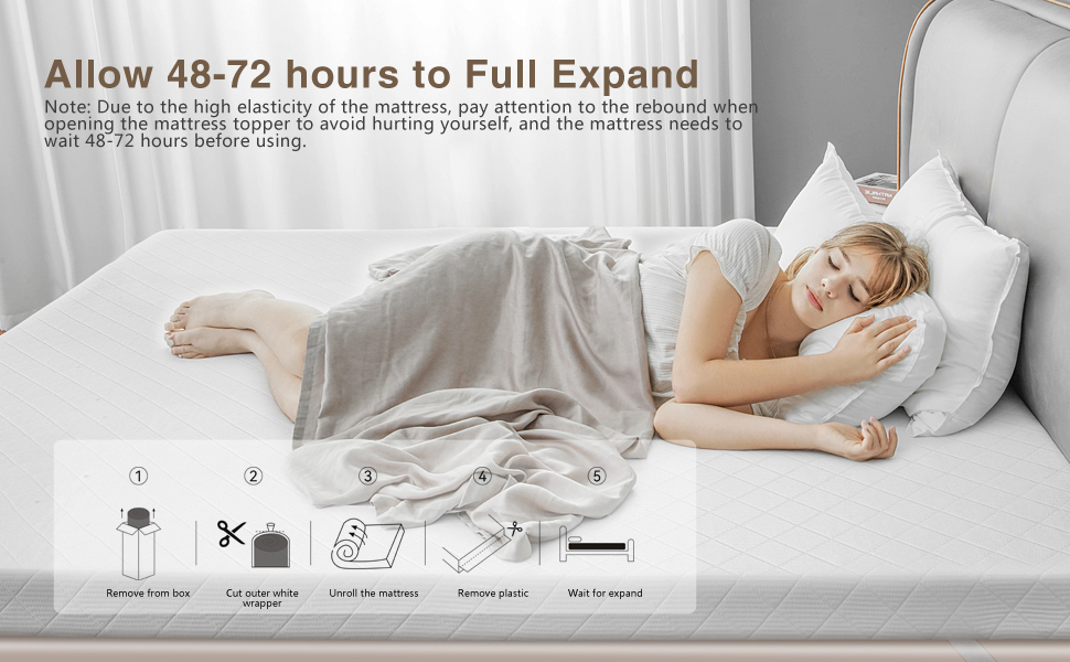 Cistny Memory Foam Mattress Topper Twin XL, Cooling