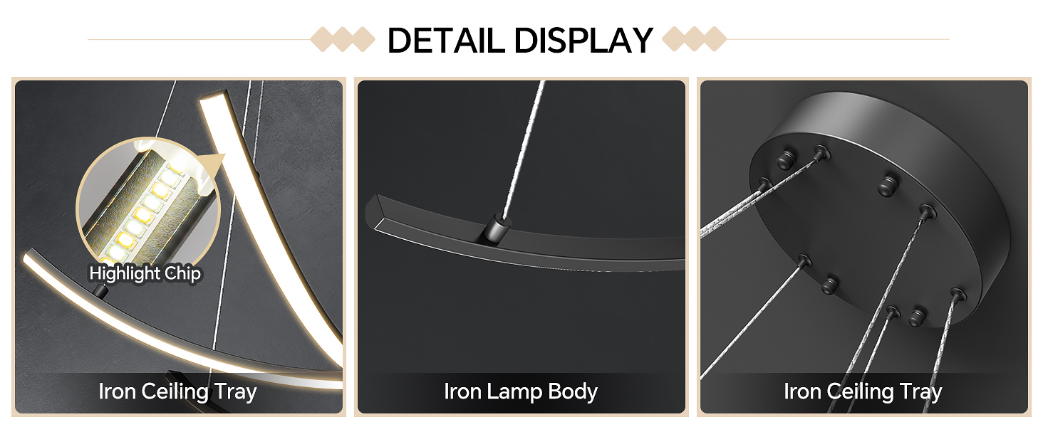 JYUWRIVG Led Modern Pendant Light with Remote Control