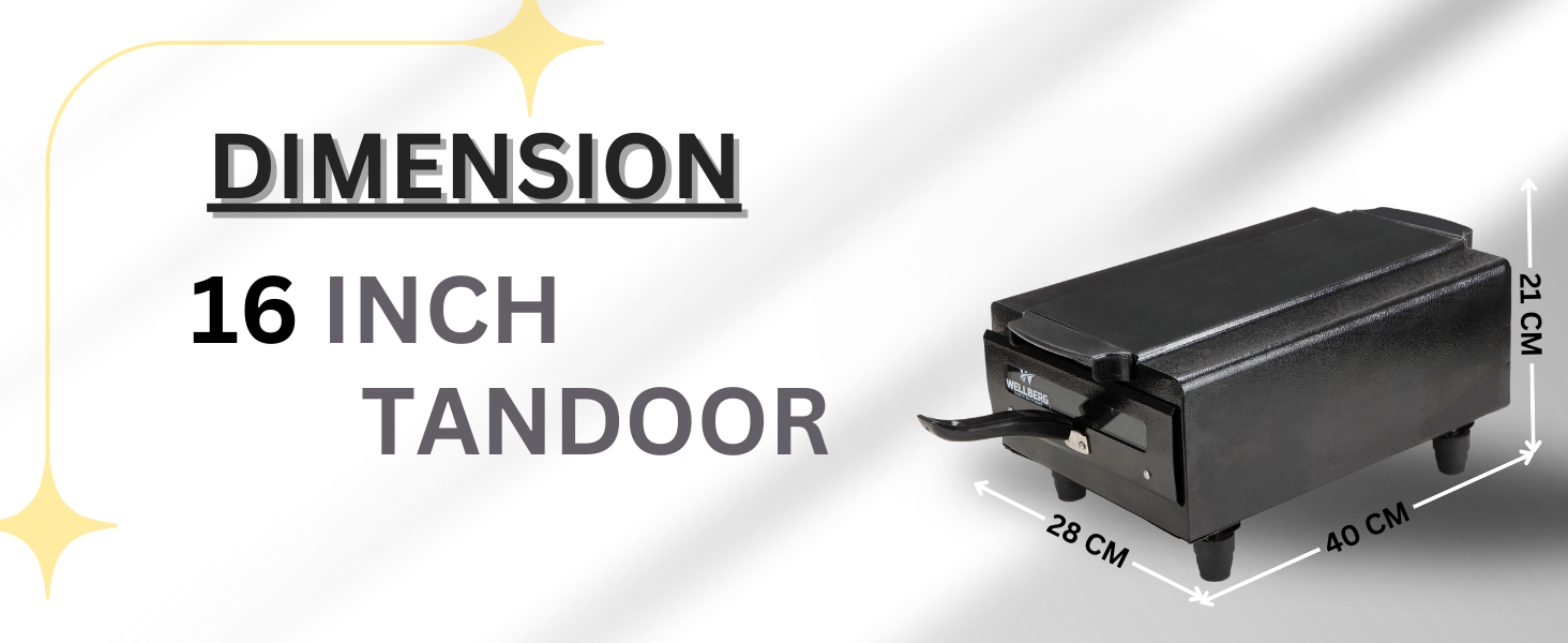 Wellberg 16 Inch Electric Tandoor Oven Dimensions.