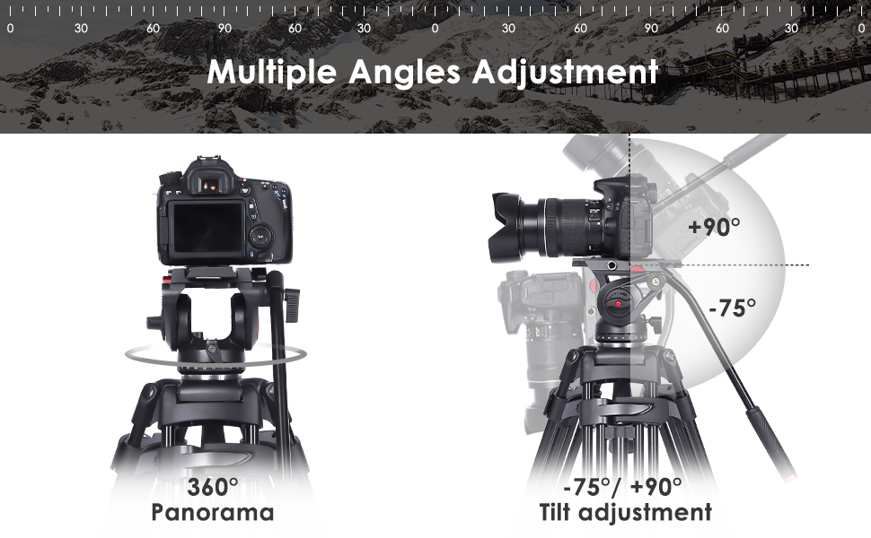 miliboo Video Tripod with Ball Smooth Head, Aluminum
