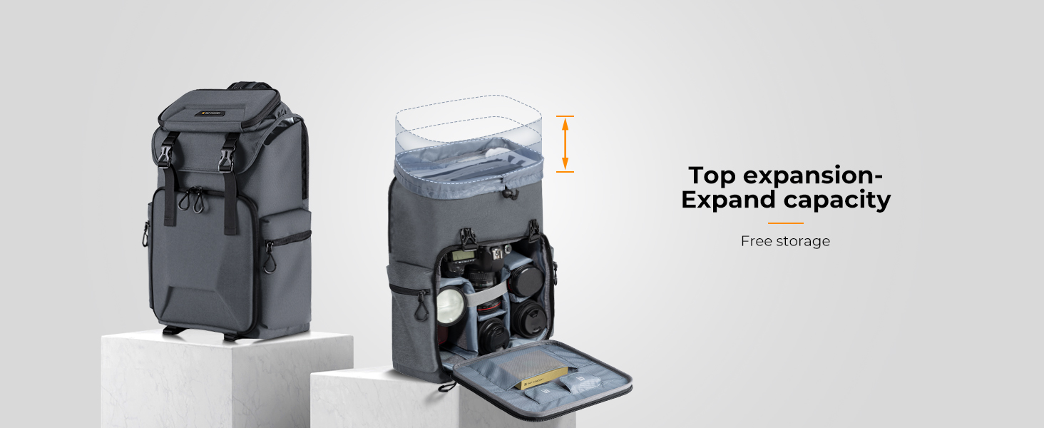 Grey Camera  Backpack