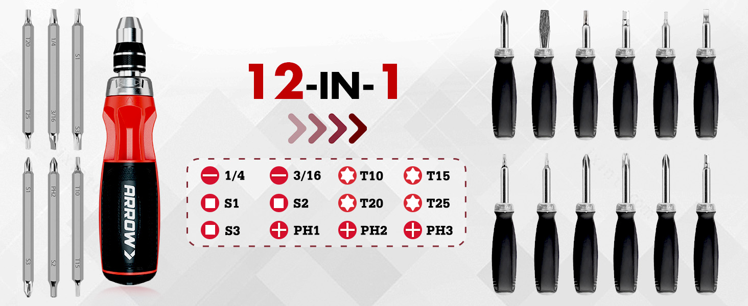 12-IN-1 MULTI BIT SCREWDRIVER