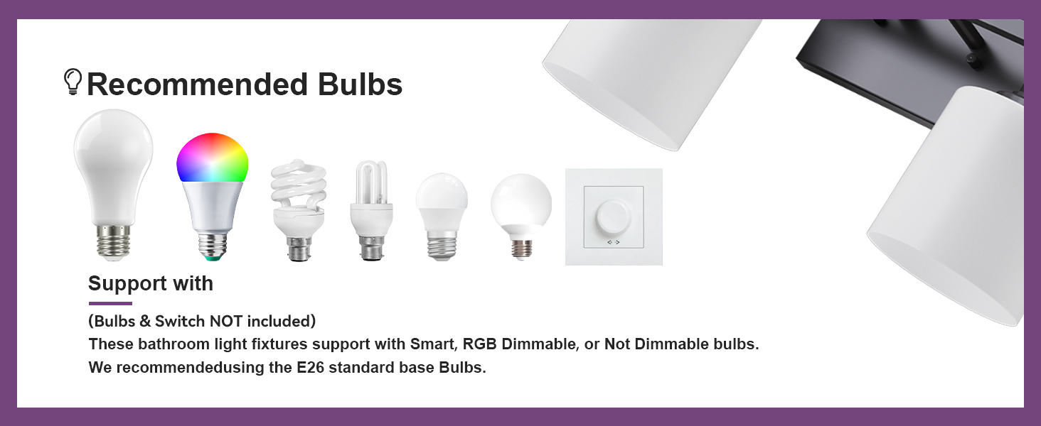 Sailstar 2Light Bathroom Vanity Light, AntiRust Matte Black Bathroom