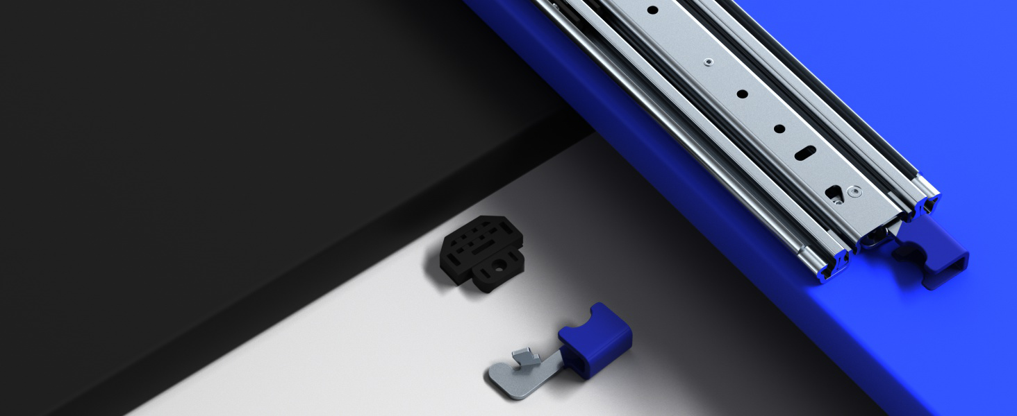 LONTAN 30 inch 1 Pair Full Extension Ball Bearing Locking Industrial