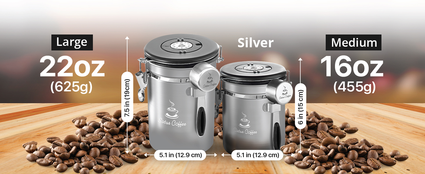 Coffee Canister Airtight Coffee Container Stainless Steel Coffee