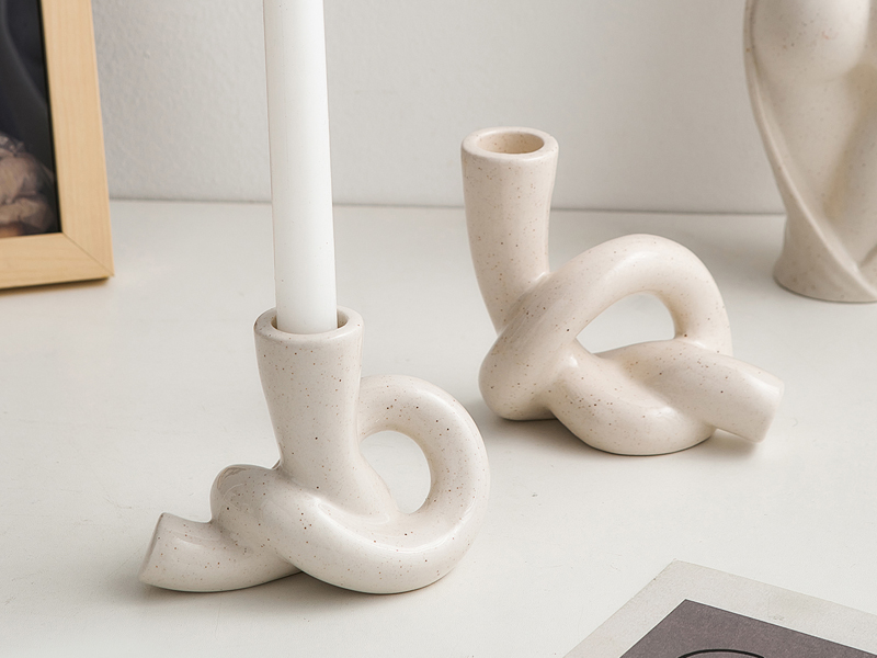 Ceramic Candle Holder for Home Decor Modern Abstract