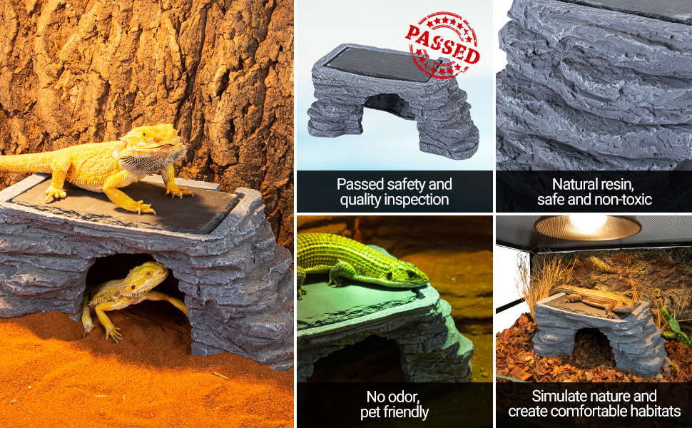 REPTI ZOO Large Bearded Dragon Basking Platform