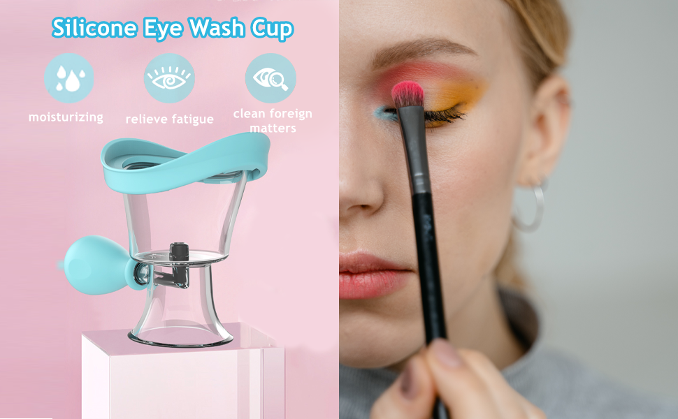 LONCHDAN Eye Wash Cup Portable Eye Cleaner Kit Silicone