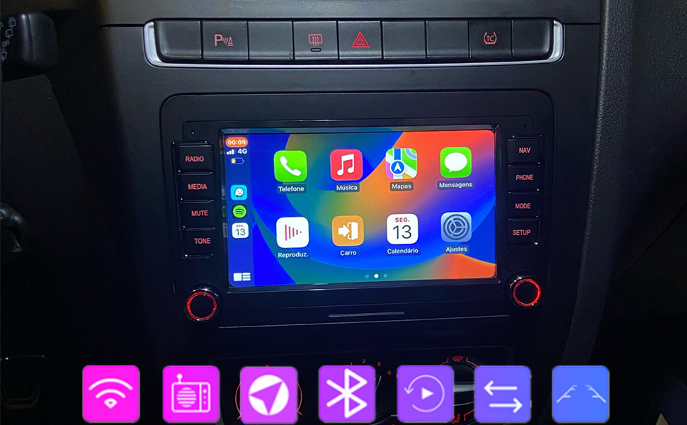 ANDROID - B Car Radio Carplay&Android Auto 7-inch HD Touch Screen