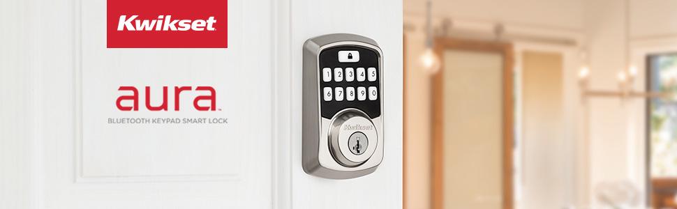 Lucy　0710 Kwikset 99420-001 Aura Bluetooth Programmable Keypad Door