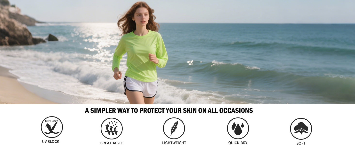 womens long sleeve performance sport running shirts