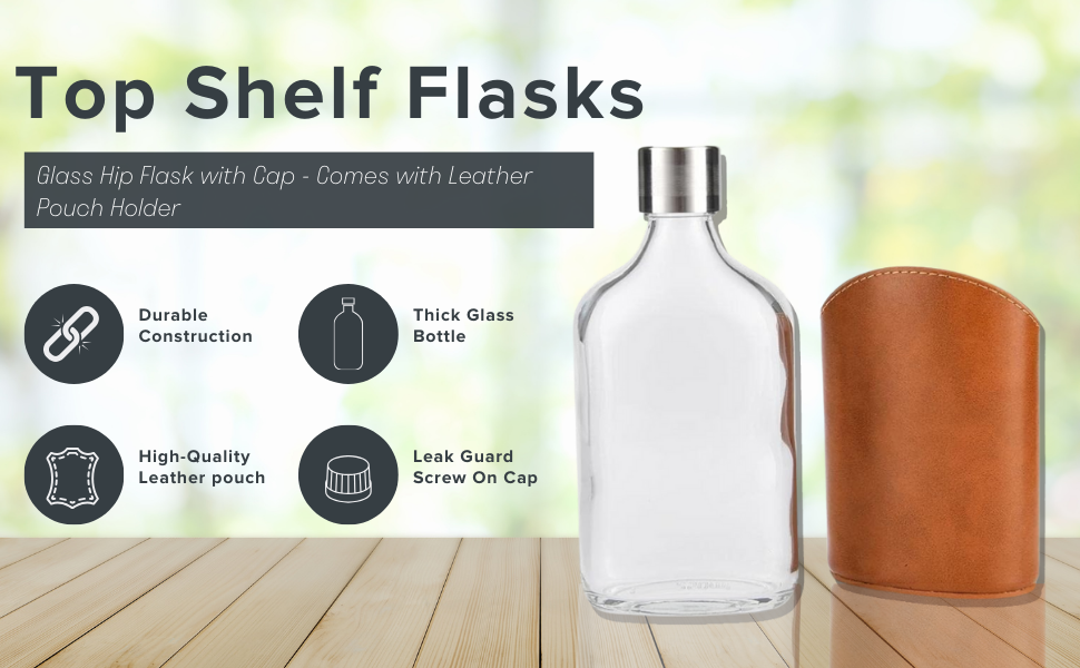 Top Shelf Flasks Personalized Modern Glass Whiskey