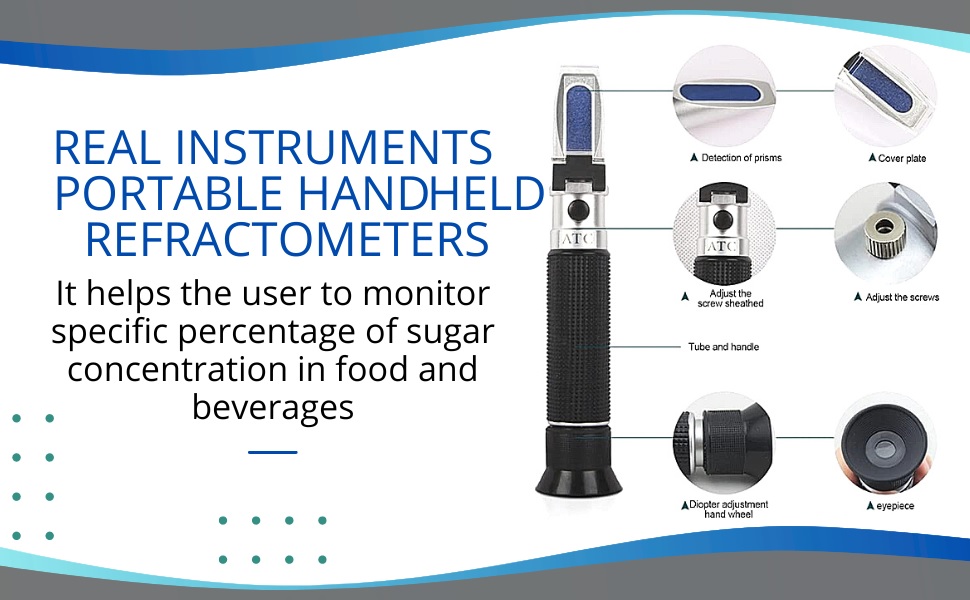 Real Instruments 0 To 18 Brix Refractometer Cutting Liquid Refractometer Sugar And Fruit