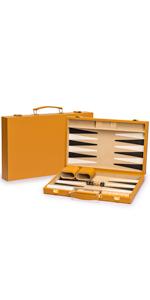 Leatherette Backgammon Game Set, "Konya" 