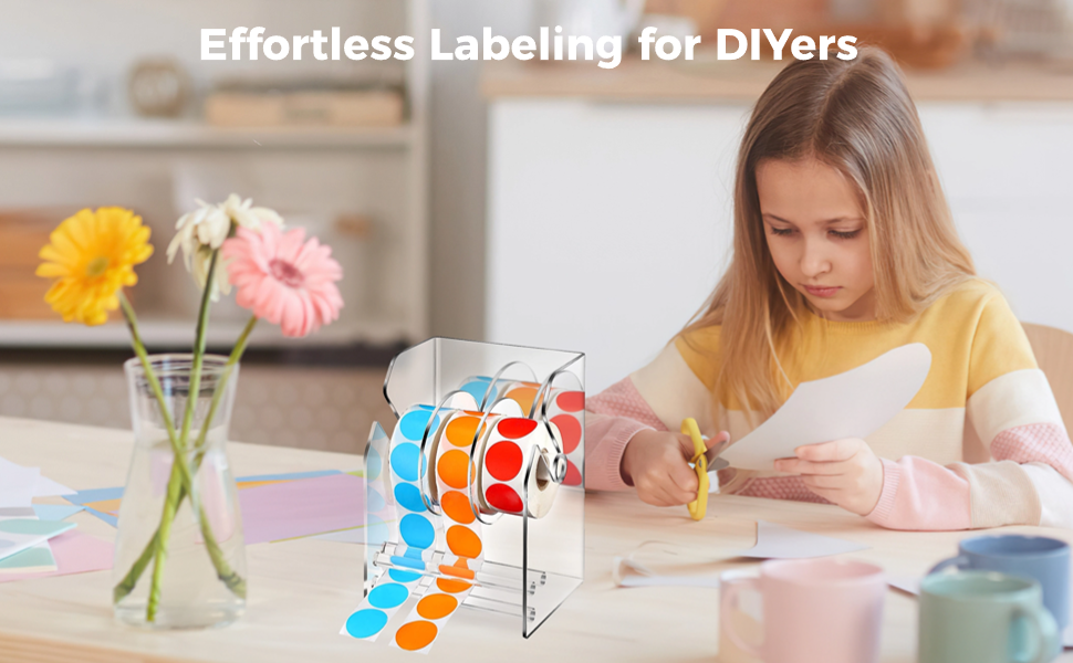 1 Pc Adjustable Label Dispenser Clear Label Roll Holder