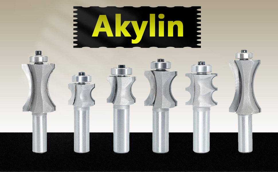 Akylin Double Beading Router Bits,1/2" Shank,5/32" Radius,Carbide