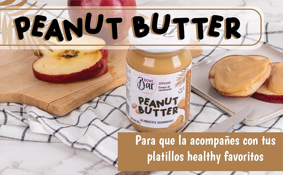 SPN-T2G BOWL BAR | Crema de cacahuates sin glúten, sin lácteos ni azúcar añadida