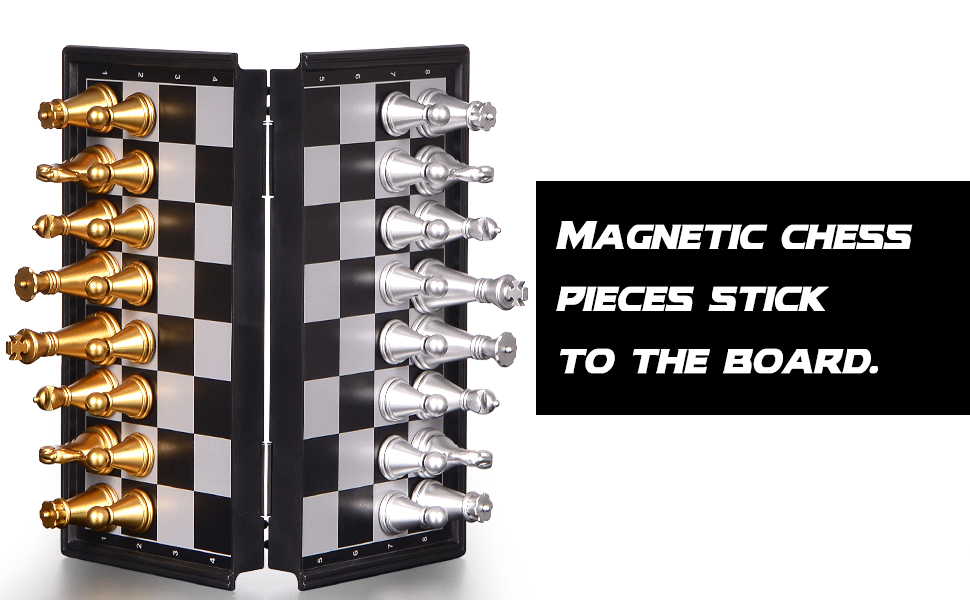 MINI chess set with chess pieces magnetic chess board game travel chess game
