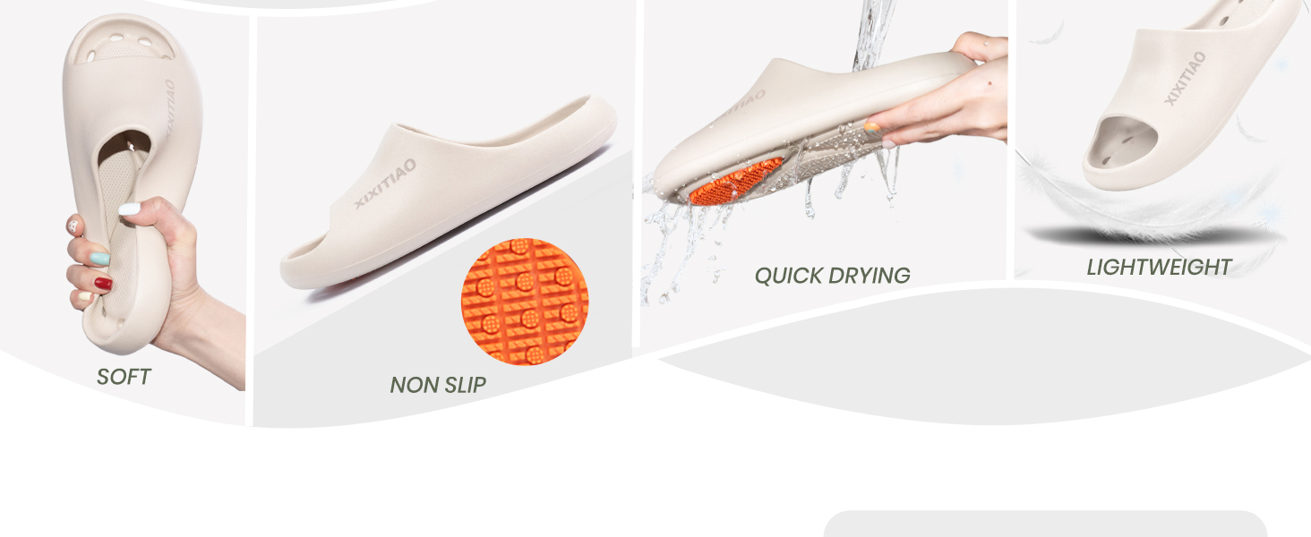 Non-slip Soft Flat  Quick drying Sweatproof Indoor Outdoor Casual Relax Your Feet Gifts