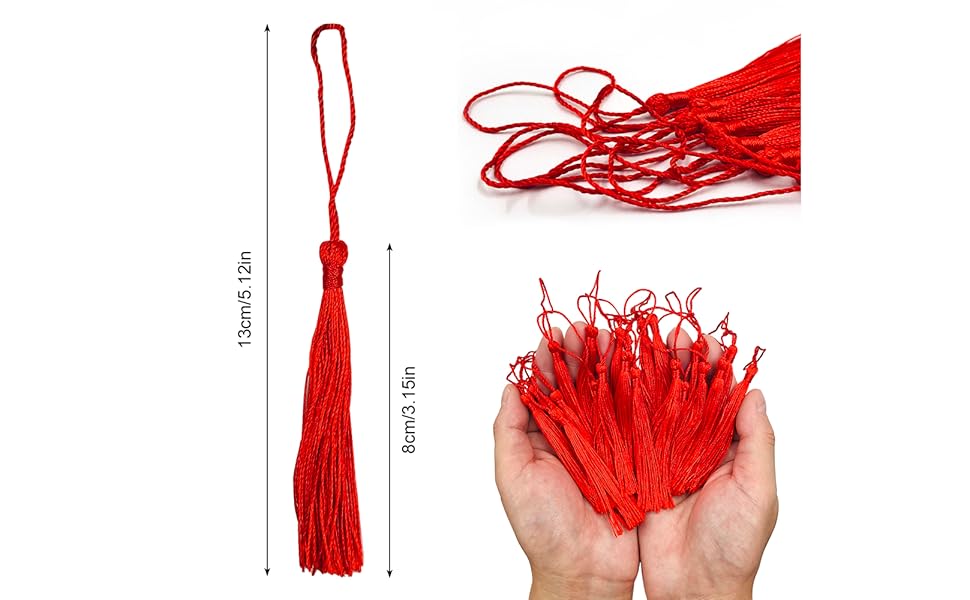 200Pcs Bookmark Tassels,DanziX Small Tassels Silky Handmade