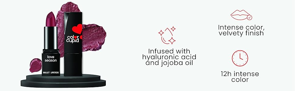 Color Cupid Velvety Intense Color 12-Hour Stay Bullet Lipstick