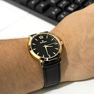 relogio masculino relogio dourado relogio couro champion presente relogio preto relogio casual